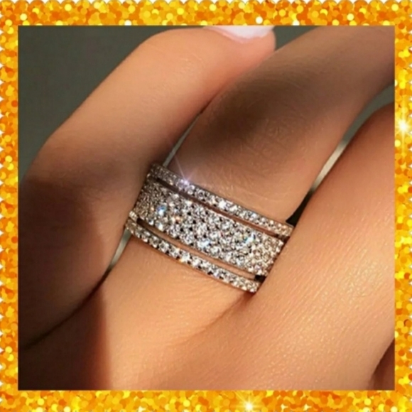 Eternity Triple Row Engagement Band - Picture 5 of 16